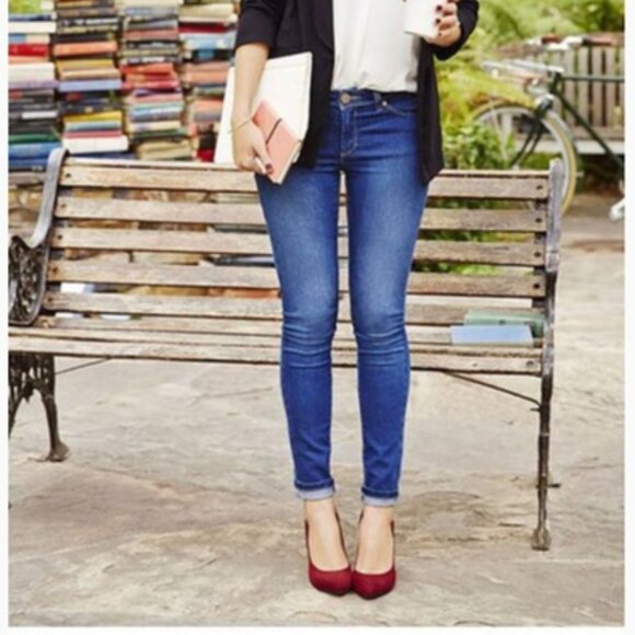 LC Lauren Conrad Skinny Ankle Jeans - Darkwash, Size 2 - Picture 9 of 12